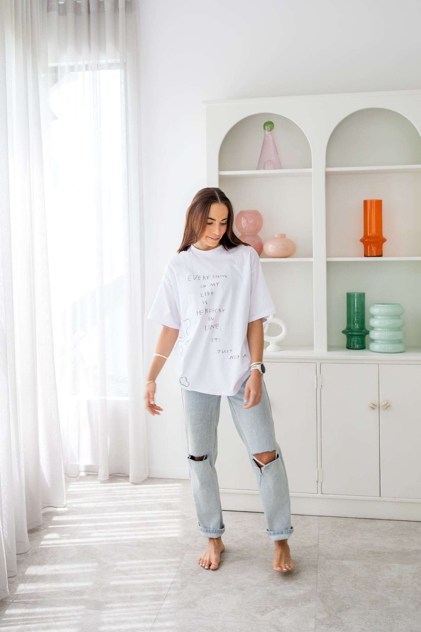 'In Line' Oversized Tee