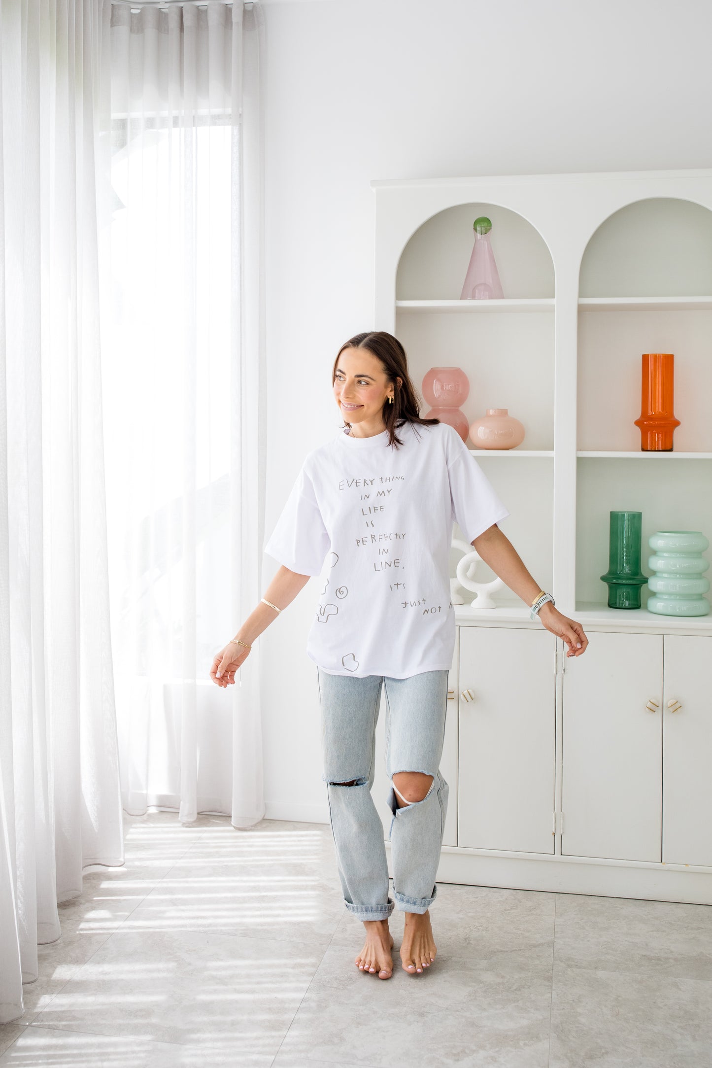 'In Line' Oversized Tee