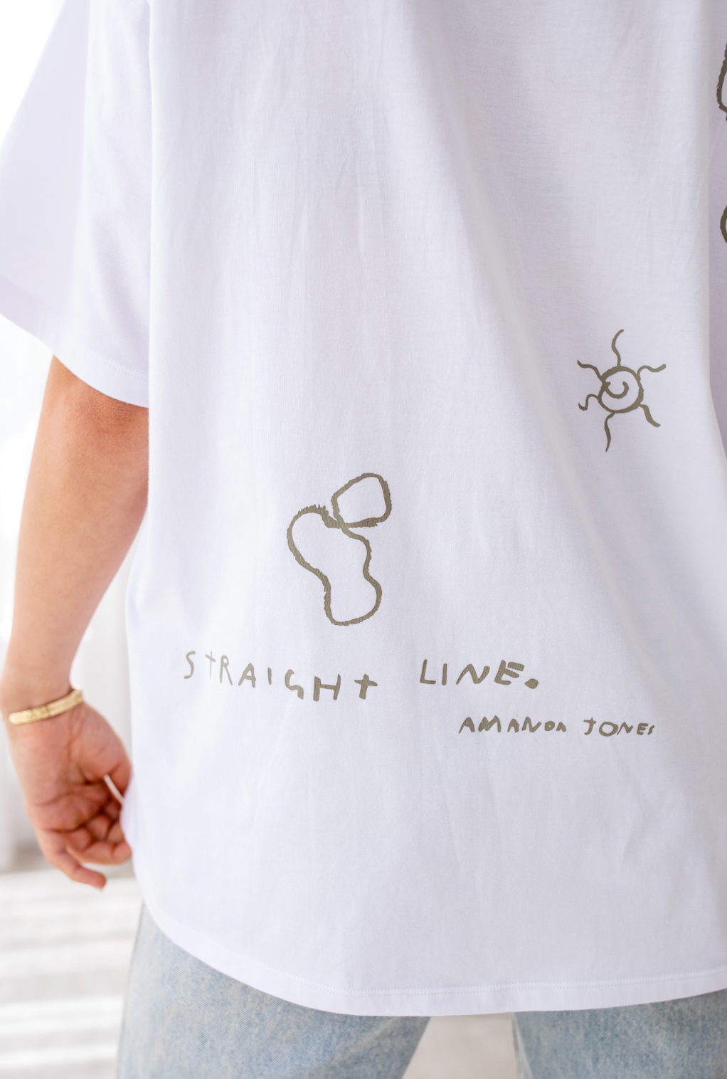 'In Line' Oversized Tee