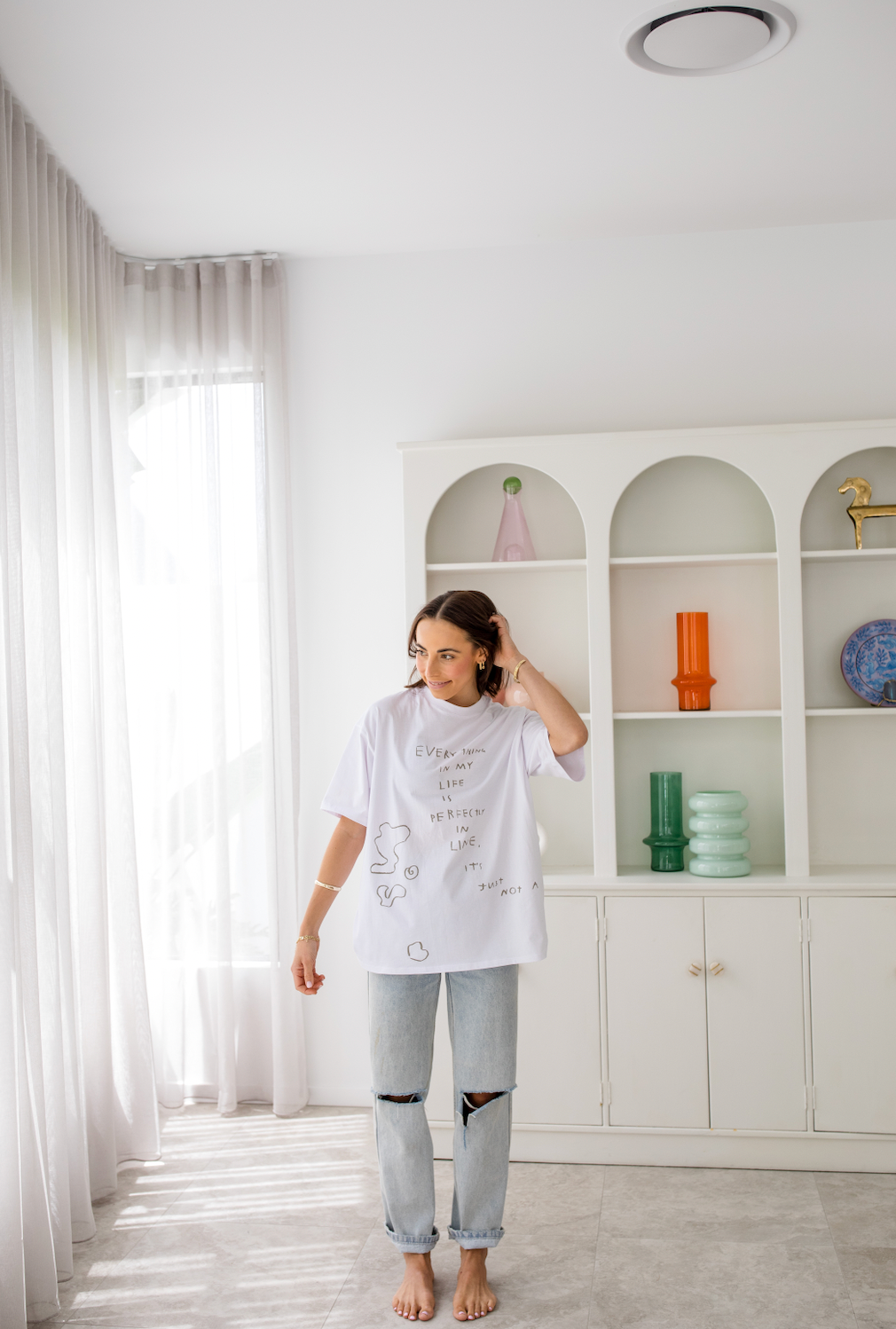 'In Line' Oversized Tee