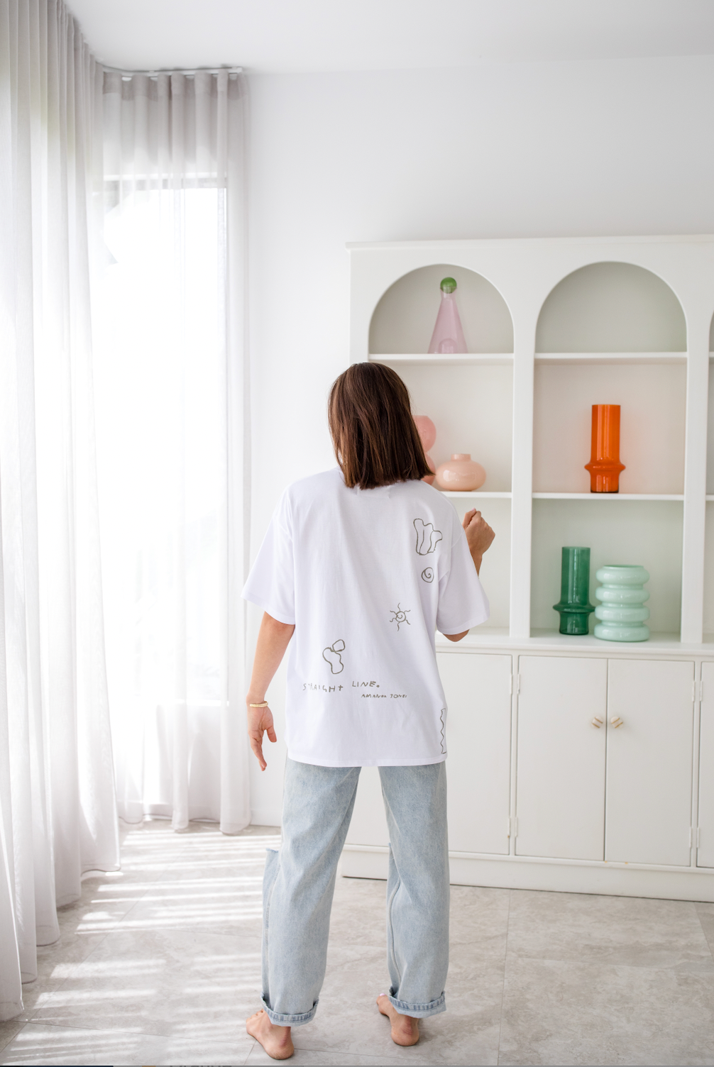 'In Line' Oversized Tee